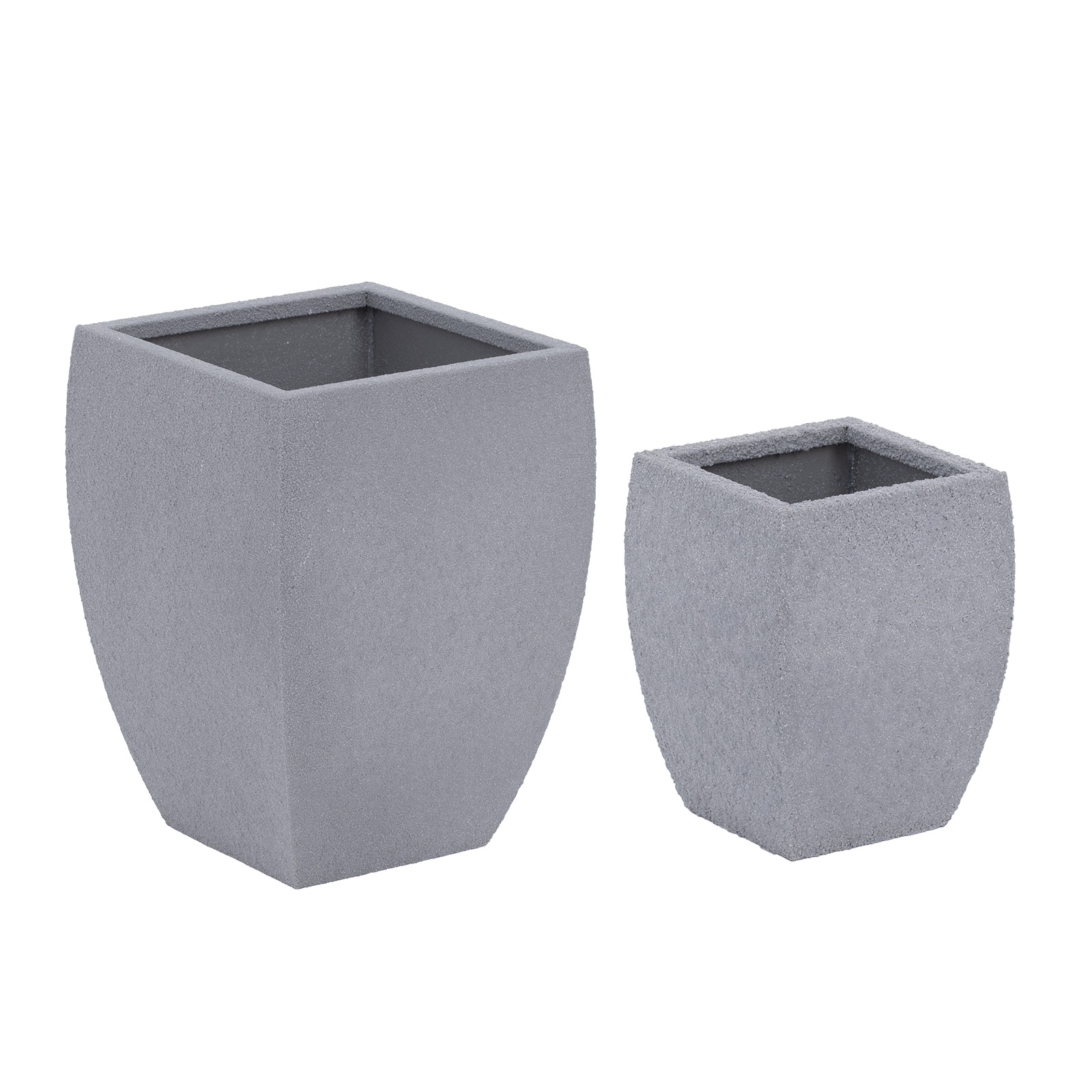 Pots de fleurs - lot de 2 - acier corten - coniques / arrondis - Royal Catering