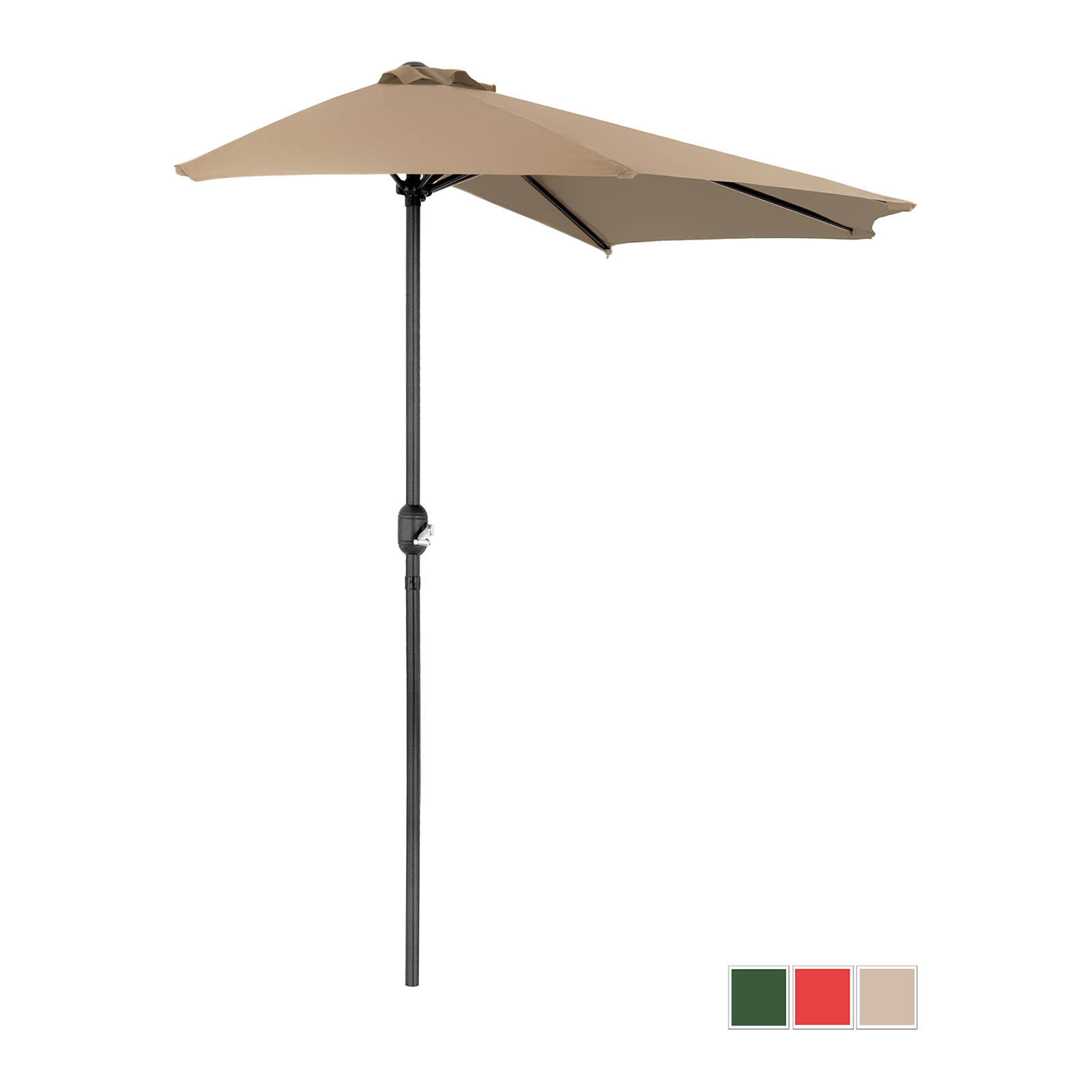 Demi parasol – Taupe - Pentagone - 270 x 135 cm