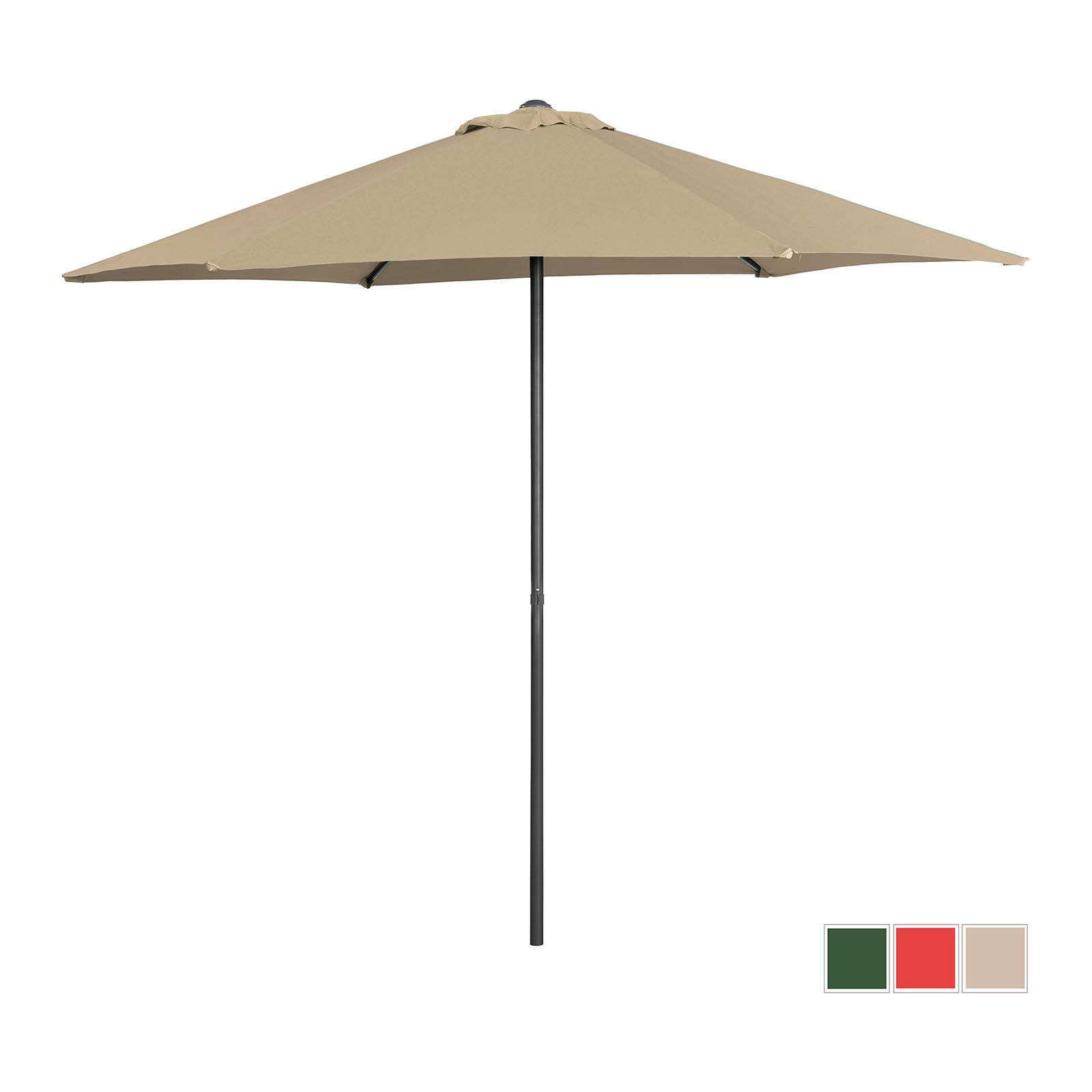 Grand parasol - Taupe - Hexagonal - Ø 270 cm