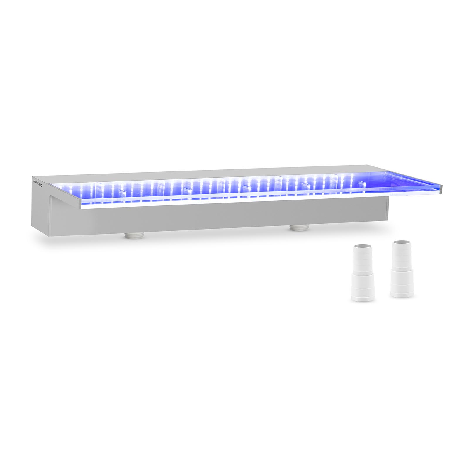 Fontaine de piscine - 60 cm - Éclairage LED - Bleu / Blanc - Rebord profond