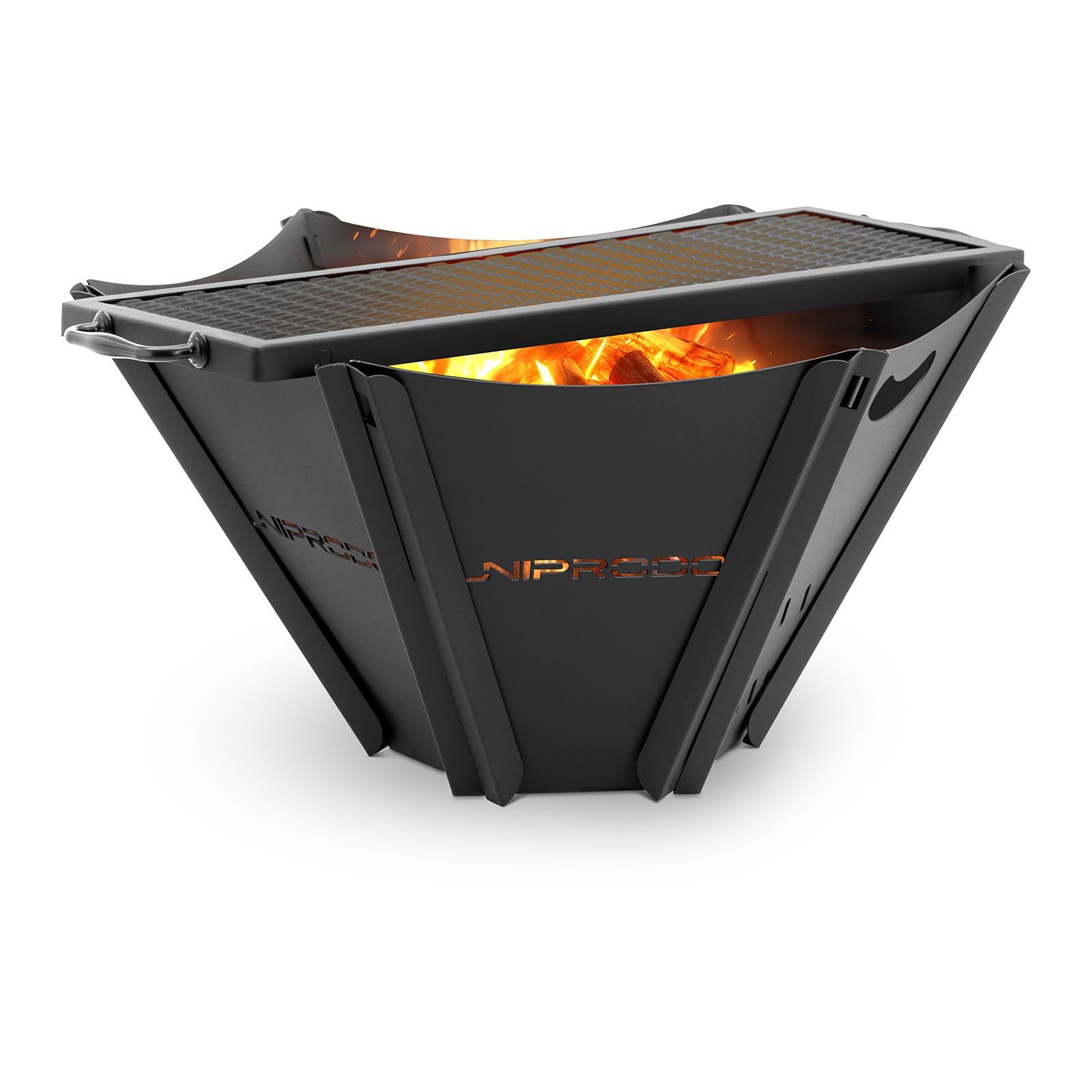 Brasero extérieur - avec grille - 58 x 54 x 27.5 cm - À emboîter